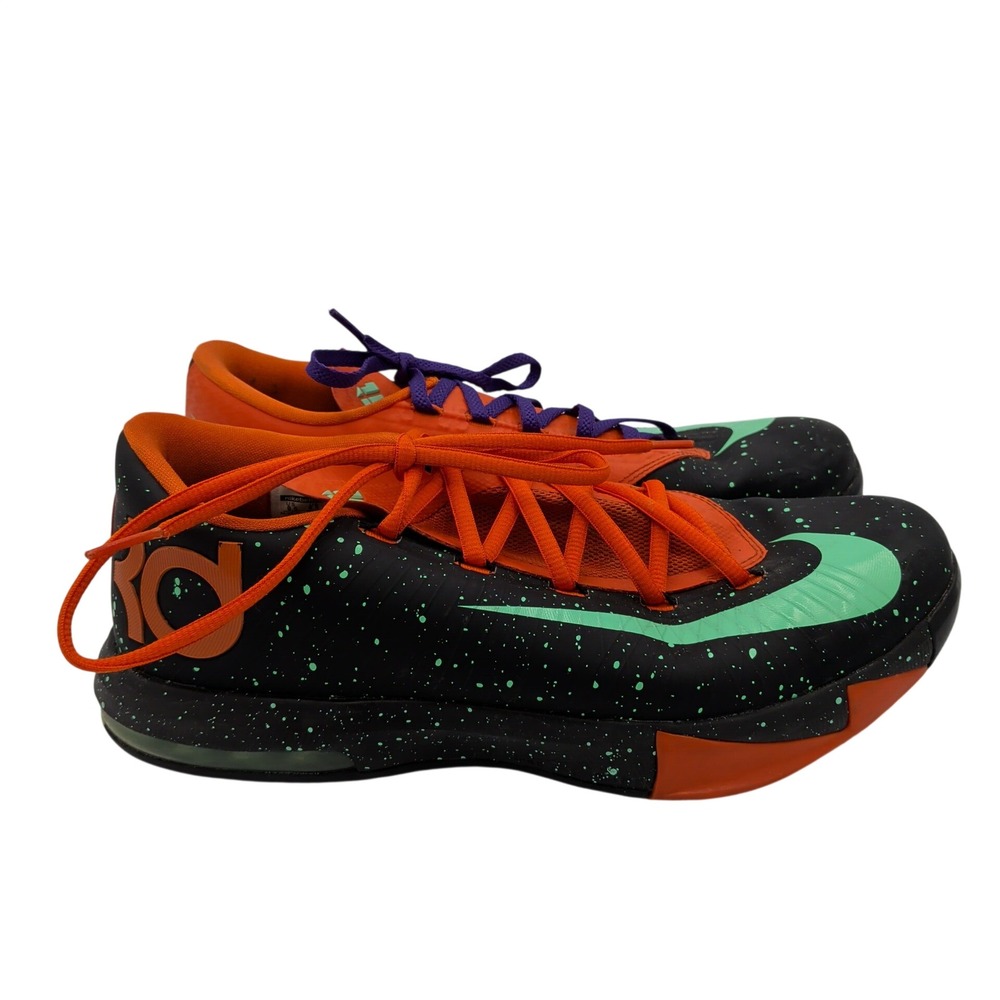 Nike KD 6 Texas Longhorns Black Orange Green Mens 9.5 599424-002 Basketball Shoe